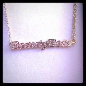 Brand New in Box! “Beauty Boss”Nameplate Necklace